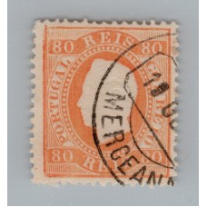 PORTUGAL 1870 Yv. 43B DENTADO 12 1/2 HERMOSA 35 EUROS